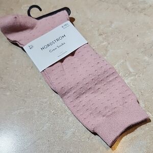 Nordstrom Rose Pink Crew Socks